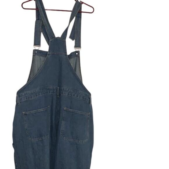 Womens Denim Overalls XL Blue Jean Adjustable Straps With Pockets Casual Style - Picture 4 of 10